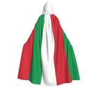 BROLEO Gioco di ruolo con cappuccio adulto del mantello dell'abbigliamento degli uomini e delle donne del mantello del mantello di Halloween della bandiera dell'Italia