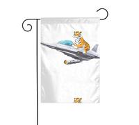 BROLEO Grande tigre sull'astronave stampa quattro stagioni bandiera giardino decorazione cortile 30,5 x 45,7 cm