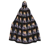 BROLEO Gufo Trembling Sotto La Trapunta Stampa Halloween Adulto Mantello Con Cappuccio Uomini E Donne Abbigliamento Mantello Gioco di Ruolo