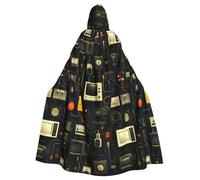 BROLEO Home Appliances Display Stampe Halloween Adulto Mantello con Cappuccio per Feste in Costume ed Eventi a Tema