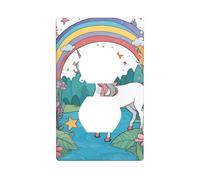 BROLEO La piastra di copertura per presa elettrica con stampa unicorni by The River è resistente agli urti e durevole, 11,4 x 7 cm