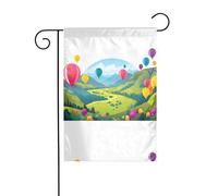 BROLEO La valle è piena di palloncini Stampa Asta da giardino decorazione cortile esterno moda 30,5 x 45,7 cm