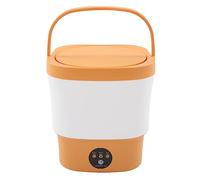 BROLEO Lavatrice Portatile, Lavatrice Portatile 100-240 V Luce Blu Multifunzionale per Biancheria Intima da Viaggio (Orange)
