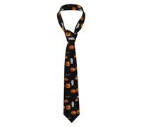 BROLEO Leonardo_Vision_XL_Halloween_3 Pattern Cravatta da uomo morbida e confortevole, non deformante, resistente allo sbiadimento, durevole (57 x 3,2,5 cm)