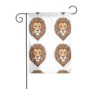 BROLEO Leonardo_Vision_XL_Lion_head_1 Stampa Giardino Bandiera Esterna Cortile Decorazione Moda 30,5 x 45,7 cm