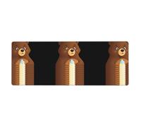 BROLEO Little Bear che tiene una bottiglia di latte stampa tappetino per mouse extra large per computer ufficio tastiera da gioco antiscivolo versione ispessita 30,5 x 80 cm