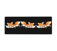 BROLEO Little Fox Flying In The Starry Sky Printing - Tappetino per mouse extra large, forte adesione, durevole, bordo di bloccaggio preciso 30,5 x 80 cm