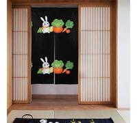BROLEO Little Grey Rabbit Verdura stampa tenda due pezzi impiombato 86,4 x 142,2 cm tende in tessuto, divisorio in tessuto, liscio e non facilmente rugoso