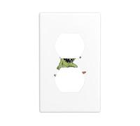 BROLEO Little Monster on Skateboard Stampa Doppia Presa Pannello da Parete Decorativo per Aree Residenziali e Commerciali 11,4 x 7 cm