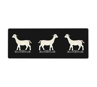 BROLEO Little Sheep On The Lace Bridge Stampa Extra Large Mouse Pad Forte Adesione, Durevole, Preciso Bordo di Bloccaggio 30,5 x 80 cm