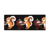 BROLEO Little Squirrel Playing The Organ Printing Extra Large Mouse pad, Computer Office Anti Slip Gaming Keyboard Versione Ispessita 30,5 x 80 cm