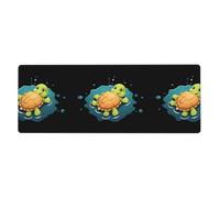BROLEO Little Turtle in The Pozzanghera Stampa Extra Large Mouse pad, Computer Ufficio Anti Slip Gaming Tastiera Ispessita Versione 30,5 x 80 cm