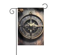 BROLEO Magical Design Norrene Runes Compass stampa quattro stagioni bandiera giardino cortile decorazione 30,5 x 45,7 cm