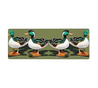 BROLEO Mallard Ducks - Tappetino per mouse extra large, forte adesione, durevole, bordo di bloccaggio preciso 30,5 x 80 cm
