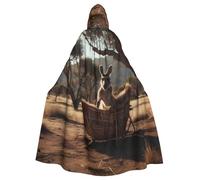 BROLEO Mantello con cappuccio per adulti con stampa canguro culla per Halloween per feste in costume ed eventi a tema