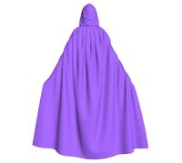 BROLEO Mantello con cappuccio per adulti in tinta unita viola chiaro Stampe Halloween per feste in costume ed eventi a tema