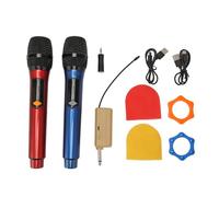 BROLEO Microfono Wireless Microfono Cordless Doppio Ricaricabile Universale per Feste Sul Palco