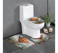 BROLEO Mongolfiera con le ali diffusione stampa antiscivolo tappetino da pavimento set tre pezzi tappeto bagno antiscivolo durevole