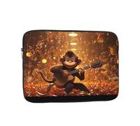 BROLEO Monkey Music Prints Custodia portatile antiurto per laptop da 10 pollici per uomini e donne viaggi d'affari, scuola e ufficio uso quotidiano