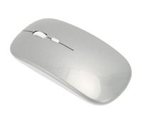 BROLEO Mouse wireless USB 2.4G, connessione stabile, a basso rumore, accurato e durevole, mouse wireless per PC portatile (argento)