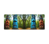 BROLEO Mysterious Totem Printing - Tappetino per mouse extra large, forte adesione, durevole, bordo di bloccaggio preciso 30,5 x 80 cm