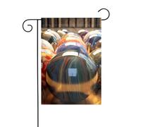 BROLEO Palline da bowling stampa asta bandiera giardino decorazione cortile esterno moda 30,5 x 45,7 cm