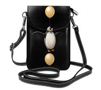 BROLEO Palloncino del pinguino che galleggia nella borsa del telefono di vibrazione della tracolla delle piccole donne di cuoio di stampa dell'aria, impermeabile e durevole