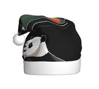 BROLEO Panda che gioca con auto paraurti modello cappello di Natale per adulti per uomini e donne abbigliamento fascia per occasioni festive