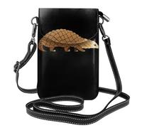 BROLEO Pangolins nella valle che stampano la piccola borsa del telefono di vibrazione della tracolla delle donne di pelle, impermeabile e durevole