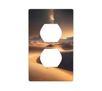 BROLEO Pannello decorativo a doppia presa con stampa di stelle del deserto è durevole e adatto per accessori per interruttori della luce della presa 11,4 x 7 cm