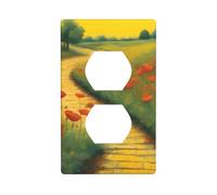 BROLEO Pannello di copertura per presa elettrica a doppia presa, resistente agli urti e durevole, 11,4 x 7 cm