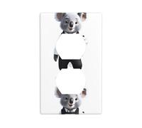 BROLEO Pannello di parete dell'incavo doppio di stampa del koala dello chef senior decorativo per le aree residenziali e commerciali 11,4x7,0 cm