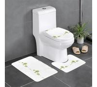 BROLEO Pastoral Life of Small Animals Printing Set di tre pezzi di tappetini da bagno, tappetini da bagno per doccia, antiscivolo ad asciugatura rapida