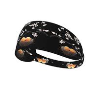 BROLEO Peaches in the Bird's Nest, fascia elastica estiva da donna, a prova di sudore, con stampa a nido d'uccello
