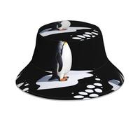 BROLEO Penguin Footprints on The Snow Prints - Cappello da pescatore riflettente da uomo e da donna, stile casual, per attività all'aperto,