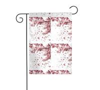 BROLEO Petali che volano su tutto il cielo stampa asta bandiera giardino decorazione cortile esterno double face 30,5 x 45,7 cm