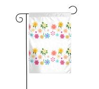 BROLEO Petali di vari fiori stampa asta bandiera giardino decorazione cortile esterno double face 30,5 x 45,7 cm