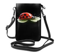 BROLEO Petali e coccinella che stampano la piccola borsa di cuoio del telefono di vibrazione di vibrazione di Crossbody delle piccole donne, impermeabile