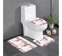 BROLEO Petali volano tutto il cielo stampa tre pezzi set di tappetini da bagno tappetini da bagno tappetini doccia antiscivolo asciugatura rapida