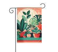 BROLEO Piante verdi in vaso per interni che stampano la decorazione del cortile della bandiera del giardino delle quattro stagioni 30,5 x 45,7 cm