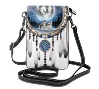 BROLEO Piccola borsa del telefono cellulare 7.6x4.9 pollici 2404120838069721 stampa custodia per telefono a tracolla in pelle per le donne, perfetta per passeggiate, campeggio