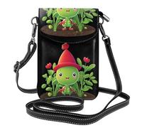 BROLEO Piccola borsa per telefono cellulare 19,3 x 12,4 cm Cappuccetto Rosso Carino Pisello Stampe Pelle Crossbody Flap Custodia per telefono per le donne, perfetta per passeggiate, campeggio
