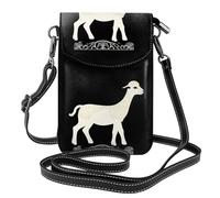 BROLEO Piccola borsa per telefono cellulare 19,3 x 12,4 cm con piccole pecore sul ponte di pizzo stampe in pelle a tracolla custodia per telefono per donne, perfetta per passeggiate, campeggio