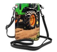 BROLEO Piccola borsa per telefono cellulare 19,3 x 12,4 cm con stampa trattore fattoria in pelle a tracolla custodia per telefono per donne, perfetta per passeggiate, campeggio