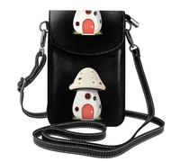 BROLEO Piccola borsa per telefono cellulare 19,3 x 12,4 cm Little Monster House con stampa di casa di fungo in pelle a tracolla custodia per telefono per donne, perfetta per passeggiate, campeggio
