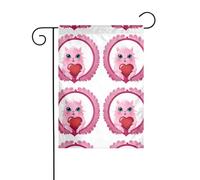 BROLEO Piccolo mostro nella corona Stampa Asta bandiera giardino esterno decorazione cortile moda 30,5 x 45,7 cm