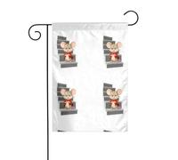 BROLEO Piccolo mouse sulle scale Stampa Giardino pennone esterno cortile decorazione moda 30,5 x 45,7 cm
