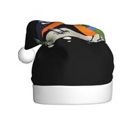 BROLEO Piccolo oriolo in un'aiuola blu modello cappello di Natale per adulti per uomini e donne abbigliamento fascia per occasioni festive