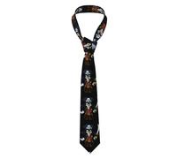 BROLEO Pirate One-Eyed Ghost stampa Cravatta da uomo in stile classico adatto per vacanze e lavoro