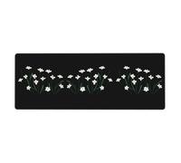 BROLEO Pittura a olio Stampa di Piccoli Fiori Extra Large Mouse Pad, Computer Ufficio Anti Slip Gaming Keyboard Versione Ispessita 30,5 x 80 cm